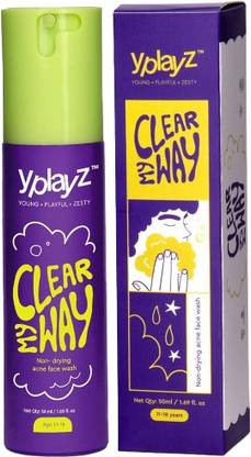 YplayZ Clear My Way Acne  for Tweens & Teens, Dermatologically Tested Face Wash