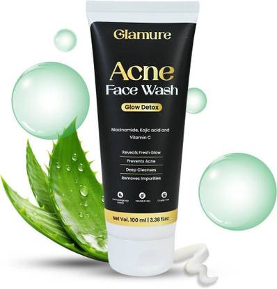 GLAMURE Acne  with Salicylic Acid, Niacinamide & Kojic Acid for Clear Skin Face Wash
