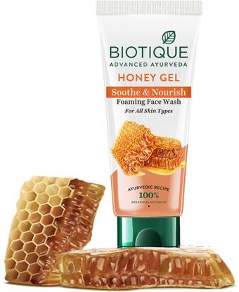 BIOTIQUE Honey Gel Soothe & Nourish Foaming|Reduce Dryness| All Skin Types Face Wash