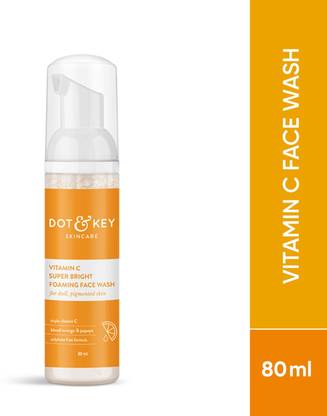 डॉट & की विटामिन सी सुपर ब्राइट फोमिंग फेस वॉश फॉर ग्लोइंग स्किन, सल्फेट फ्री फेस वॉश
