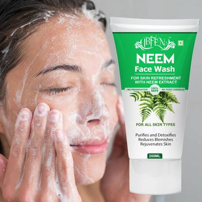 IBFEN Neem Antibacterial  Men & Women ' Hyderated, Deep Pore Cleaning Face Wash