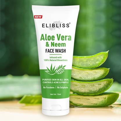 ELIBLISS Neem & Aloe – Vera Gel for Soft Skin All Skin Type Face Wash  (75 ml) at Rs. 49