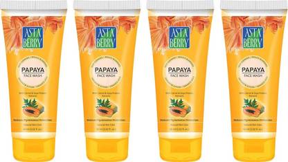 ASTABERRY Papaya - ( Pack of 4) 4*60ml Face Wash
