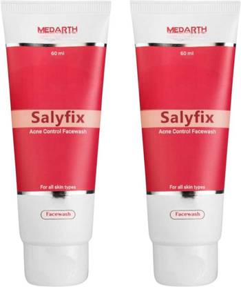 FLORENTHA SALY-FIX ACNE CONTROL FACEWASH FOR CLEASING SOFT SKIN PACK OF 60ml x 2 Face Wash