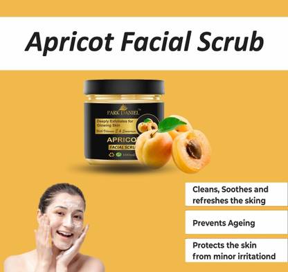 PARK DANIEL Apricot Face Cleanser Scrub Deep Cleansing Skin Pack of 1 100 ML Face Wash