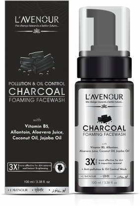 L'avenour Charcoal Foaming Facewash For Pollution & Oil Control with Instant Brightening Face Wash