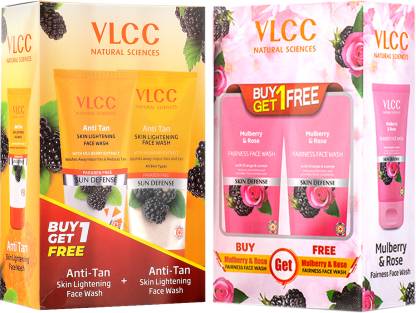 VLCC Anti Tan  and Mulberry & Rose Facewash Buy One Get One Face Wash