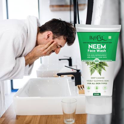 IKOTAL Neem Facewash For Men Women |Skin Renewal Removes Excess Dirt Blackhead Removal Face Wash