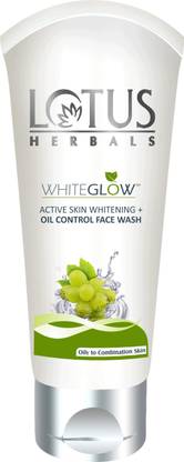 LOTUS Herbals Whiteglow Active Skin Whitening Plus Oil Control 50 gms Face Wash