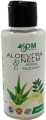 Som Herbal Speacilities Sulphate free Neem & Aloe Vera  for Removes Dirt and Clear Skin Face Wash