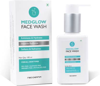 NEODERMA LIFE SCIENCES Medglow Fights Acne & Pimple, Skin Brightening, All Skin Types, Dermatologist Tested  Face Wash