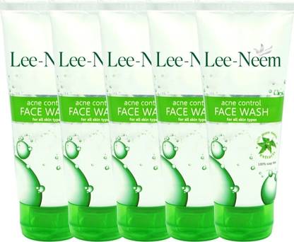 Leeford Lee-Neem Acne Control Facewash with Pure Neem Extract 75g Pack of 5 Face Wash