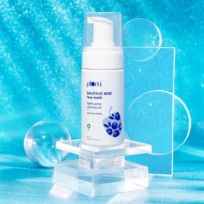 Plum 1% Salicylic Acid Anti Acne Gentle Foaming Cleanser | Controls Oil | Creamy Face Wash