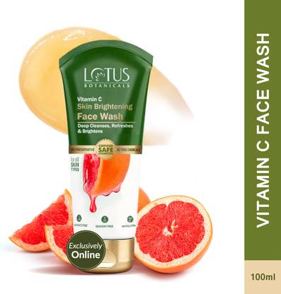 Lotus Botanicals Vitamin C Skin Brightening  | Deep Cleanses, Refreshes & Brightens Skin Face Wash