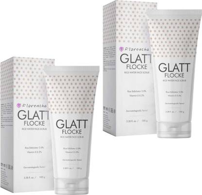 FLORENTHA GLATT FLOCKE FACE SCRUB FOR DEEP CLEASNSE & REFRESHING SKIN PACK OF 100g x 2 Face Wash