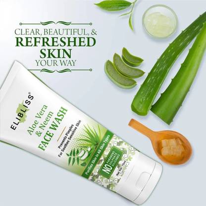 ELIBLISS Neem - Aloe Vera for Acne Control, Spotless Skin Gel  Face Wash