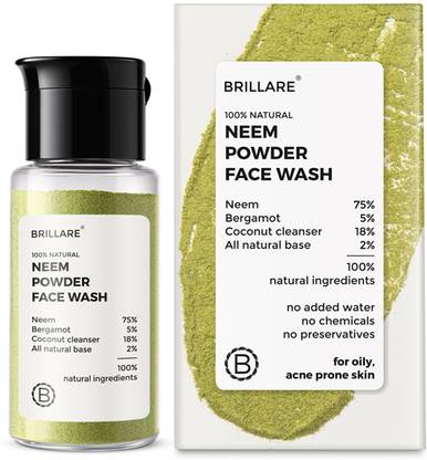 BRILLARE Neem, Reduces Acne & Pimples, with Bergamot for Clear Skin Face Wash
