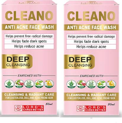 LORD'S ANTI ACNE FACE WASH 50ml Pack of 2 Face Wash