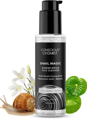 Conscious Chemist Snail Mucin Cleanser | Barrier Repair | Hydrating  | Hyaluronic Acid Face Wash