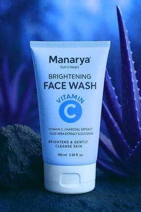 Manarya Sun's Heart 100% Natural Detox, Skin Brightening For Men Charcoal With Vitamin C Face Wash
