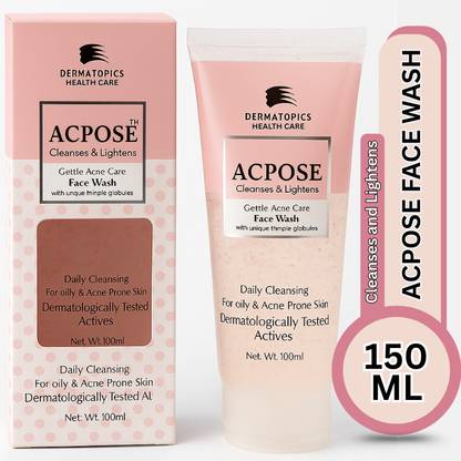 DERMA TOPICS HEALTH CARE ACPOSE Cleanses & Brightens Gentle Acne Care Face Wash