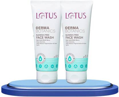 LOTUS DERMA BOTANICS Blemish-Free  Kojic Acid + Multi Berry| Reduce Pigmentation (Pack of 2) Face Wash