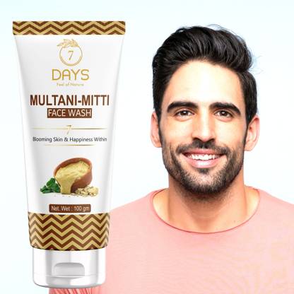 7 Days Multani Mitti Face wash for Ensures oil free Radint Face Wash