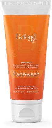 Befond Facewash with Vitamin C Niacinamide Cucumber Extract Hyaluronic Acid and Ceramides Brighten, Hydrate, and Combat Pigmentation for All Skin Type Face Wash