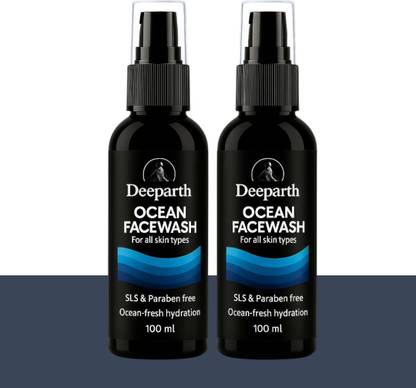 Deeparth Ocean for Men  | Daily Oil Control | Skin Brightening | Fights Acne | Pack of 2 (100ml Each) Face Wash