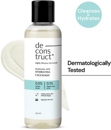 deconstruct Hydrating Face wash 0.1% Hyaluronic Acid | Gently cleanses | Dry to Normal Skin Face Wash