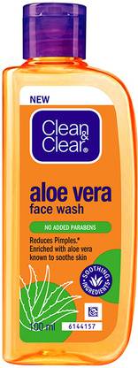 Clean & Clear Aloe Vera| Reduces pimples | Enriched with Aloe Vera to soothe skin Face Wash