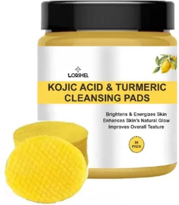 40 Stück Reinigungspads Mit Kurkuma & Kojisäure - Peeling-Pads Für Gesicht, Gleicht Hautöl Aus, Entfernt Keratin