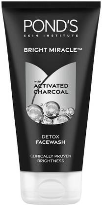POND's right Miracle Detox Facewash with 10X Power of Charcoal  (150 g)x2 Face Wash
