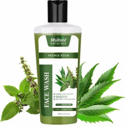 Multani Naturals Neem & Tulsi  I Removes Dirt & Impurities I SLS & Paraben Free - Face Wash