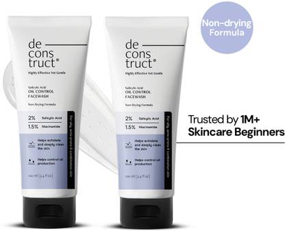 deconstruct Oil Control Face wash 0.5% Salicylic Acid| For Oily & Acne Prone Skin Face Wash