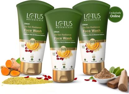 Lotus Botanicals Ubtan De-Tan Radiance  | Infused with 24K Gold Face Wash