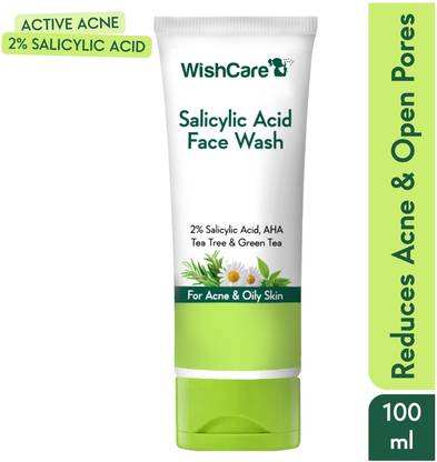 WishCare 2% Salicylic Acid  With Aha, Greentea, Chamomile & TeatreeFor Oil & Acne Control Face Wash