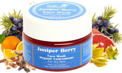 RUSTIC ART Organic Juniper Berry face wash Concentrate for Deep Cleansing Dry Skin Type Face Wash