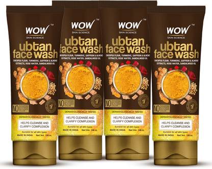 WOW SKIN SCIENCE Ubtan  | Pack of 4| Face Wash