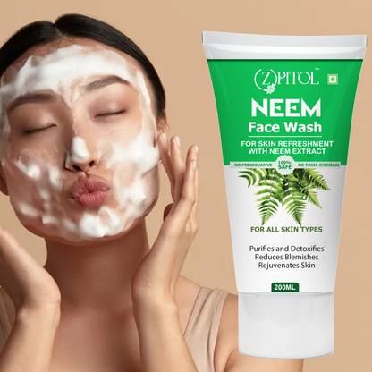 ZPITOL Neem Purifying  For Men & Women ! Acne Prone, Deep Pore Cleaning Face Wash