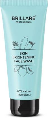BRILLARE Skin Brightening FaceWash for Pigmented Skin, Reduces Dark Spots & Tanning, With Lime Cavier, Papaya & Multifruit Extract, 100% Vegan, Natural, Paraben-Free Face Wash