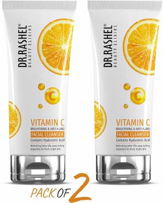 DR.RASHEL VITAMIN C FACIAL CLEANSER BRIGHTENING & ANTI-AGING, NATURAL (PACK OF 2) Face Wash