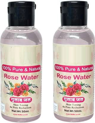 ShopCircuit Rose Water For Healthy & Hydrated Skin-100% Natural & Pure Rose Water Reduces Skin Redness Improves Skin Alcohol Free Pack of 2 Face Wash