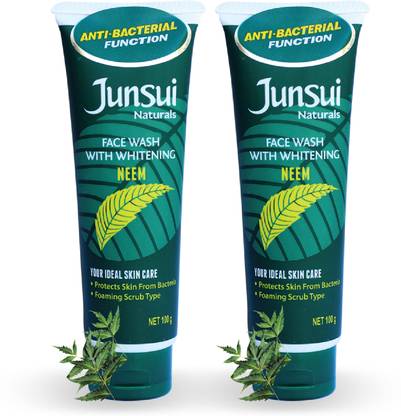 JUNSUI Neem FaceWash for Skin Protection 100g (Pack of 2) | Protect Skin from Germs | Contains Yam Bean extract Face Wash