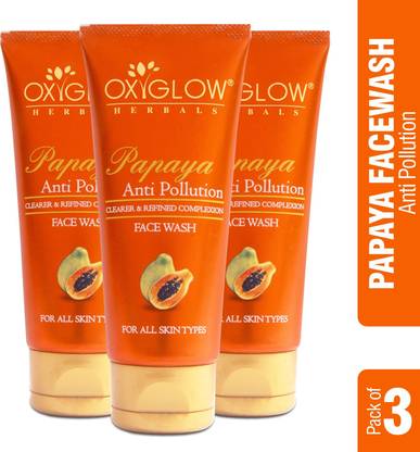 OXYGLOW Herbals Papaya 100 Gm(Pack of 3) Face Wash  (300 g) at Rs. 199