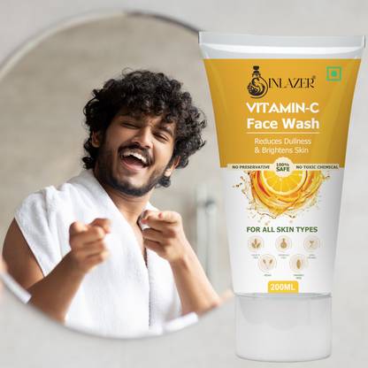 inlazer Vitamine C Daily FaceWash For Healthy & Hydrated' Illuminates Skin' Men Women Face Wash