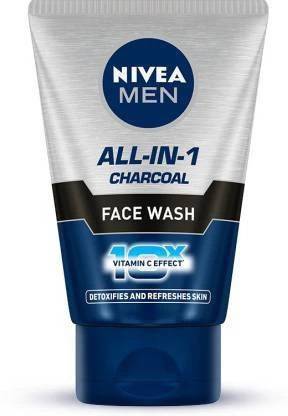 NIVEA ALL IN 1 CHARCOAL VITAMIN C EFFECT FACE WASH 100 ML X 1 Face Wash