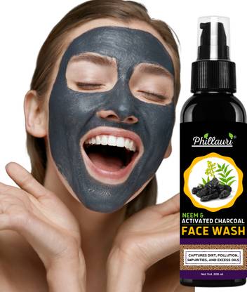 Phillauri Activated Charcoal Facewash with Excess Oil Control | For Brighter Glow | For All Skin Types Face Wash