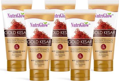 NutriGlow Gold Kesar Facial Cleanser (Pack of 5) Face Wash
