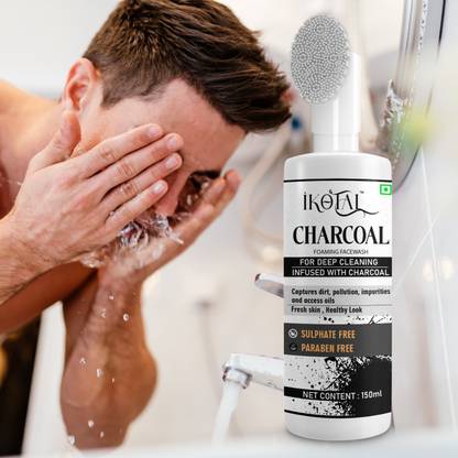 IKOTAL Charcoal For Men & Women For Deep Clense Skin Tone-, Restores Natural Glow Face Wash